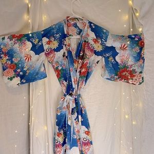 Cotton Japanese Kimono Style Robe